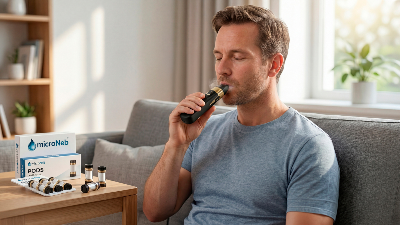 Patient using PrevHale™ at home